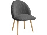 BOBOCHIC Stuhl LALIE Stoff dunkelgrau