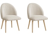 BOBOCHIC Set mit 2 Stühlen LALIE Stoff beige