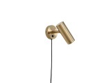 House Nordic - Paris Wandleuchte - Messing mit 190 cm langer Stoffschnur