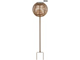 Solarlampe LED CARLISLE 6cm x 17cm 0.72W rotbraun