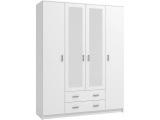Drehtürenschrank HANA weiss 4 Türen 2 Schubladen