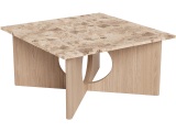 Couchtish FOLEY 80x80x42cm hellbraun