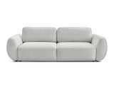 3er Sofa BOBOCHIC DENISE Stoff mit Textur hellgrau