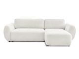 Ecksofa BOBOCHIC DENISE Stoff mit Textur weiss