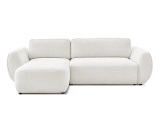 Ecksofa BOBOCHIC DENISE Stoff mit Textur weiss