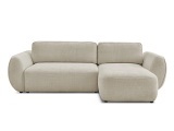 Ecksofa BOBOCHIC DENISE Stoff mit Textur beige