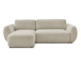 Ecksofa BOBOCHIC DENISE Stoff mit Textur beige