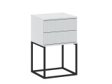 Nachttisch CADRO 2 Schubladen 40x38.5x65cm weiss matt / laminiert