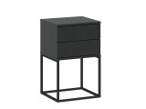 Nachttisch CADRO 2 Schubladen 40x38.5x65cm anthrazit matt / laminiert