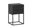 Nachttisch CADRO 2 Schubladen 40x38.5x65cm anthrazit matt / laminiert
