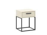 Nachttisch CADRO 1 Schublade 40x38.5x51.7cm kaschmir matt / laminiert