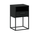 Nachttisch CADRO 1 Schublade 40x38.5x65cm black matt / laminiert