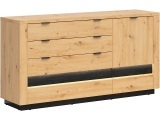Kommode OSTIA 1 Tür 4 Schubladen 42x161x85cm artisan eiche laminiert