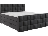 Boxspringbett ARIA schwarz 140x200cm halbfest