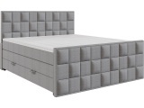Boxspringbett ARIA grau 160x200cm halbfest