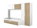 Bett wandelbar ELIO 90x200cm weiss