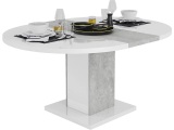 Tisch ausziehbar GOYA 120-165-165x120x76cm weiss glänzend