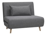 Bettsofa NEILS Stoff dunkelgrau 101x90x81cm