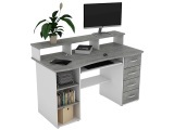CONFORAMA, Schreibtisch JONY 5 Weiss, Beton