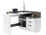 CONFORAMA, Schreibtisch THALES Weiss, Grafit