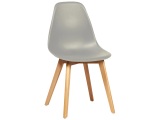 Bobochic - 6er-Set Stühle Sacha - Grau und Hellbraun - Hellbraun und Grau