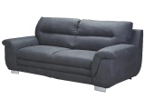 CONFORAMA, 2er Sofa TRAPANI Stoff dunkelgrau