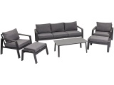 CONFORAMA, Gartensofa-Set MARSEILLE grau anthrazit
