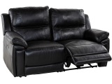 undefined, 2er Sofa MICHELLE Echtleder schwarz