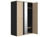 Schrank 2 Tür(en) DUPLEX Kastanie, Schwarz