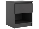 Nachttisch VICKY BLACK 1 Schublade Spanplatte schwarz