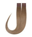 Rapunzel of Sweden Premium Tape Extensions Straight / Classic Tape 4 cm / 8 pieces Brownish Blonde Balayage B5.0/8.3 50 cm Haarverlängerung 20 g
