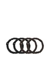 Dore & Rose Scrunchie 1 cm Set Black & Brown Haargummi 4 Stk