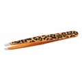 Tweezerman Schräge Edelstahlpinzette Leopard Print