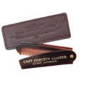 Captain Fawcett Folding Pocket Beard Comb WITH Leather Case