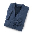 Kimono-Bademantel Japanese mit Materialmix, melierter Frottee
