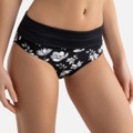 Bikini-Slip mit Umschlag, florales Muster