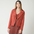 MOLLY BRACKEN, Bikerjacke mit Reissverschluss und Taschen, samtweich