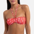 Bikini-Oberteil in Bandeau-Form mit Tupfenmuster
