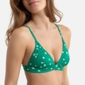 Bikini-Oberteil in Triangelform mit Blumenmuster
