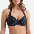 Bikini-Oberteil in Corbeille-Form mit Tupfenmuster