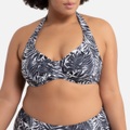 Bikini-Oberteil in Foulard-Form, bedruckt