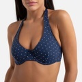 Bikini-Oberteil in Foulard-Form mit Tupfenmuster