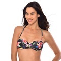 Bikini-Oberteil, Bandeau-Form, getwistet, geblümt
