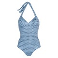 Badeanzug in Foulard-Form, bedruckt