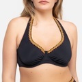 Bikini-Oberteil in Foulard-Form mit Stickerei