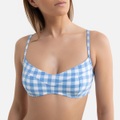 Kariertes Bikini-Oberteil, Corbeille-Form