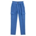Slim-Fit-Hose, reines Leinen, Cargo-Taschen