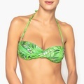 Bikini-Oberteil in Bandeau-Form, bedruckt