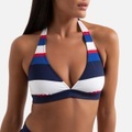 Gestreiftes Bikini-Oberteil in Triangelform