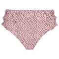 Bikini-Slip mit Tupfenmuster, hohe Schnittform